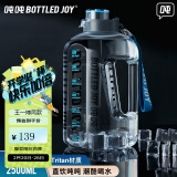 BOTTLED JOY吨吨桶学生水杯大容量健身杯男女运动水壶户外便携杯子网红大肚杯 透明*Tritan 1.5L