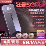 夏新5g随身wifi6移动无线网卡免插卡路由器无限速流量车载便携网络高速mifi移动热点笔记本 【5G旗舰版-高级灰】WiFi6网速达300m/s