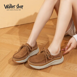 Walker Shop奥卡索休闲鞋女增高厚底运动健步鞋女四季跑步鞋女V151021棕色37