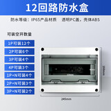 德力西HT防水配电箱户外防雨塑料小型漏电保护空气开关盒室外明装强电箱 12回路【IP65级防水】非德力西