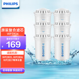 飞利浦（PHILIPS） WP3904复合滤芯除氯软化树脂减垢 适配净水壶WP2806/2807 六支装