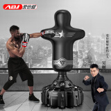 爱倍健（AIBEIJIAN） 拳击沙袋立式吸盘不倒翁沙包散打泰拳训练武术搏击健身器材家用 1.7黑人形【橡胶减震小钻石桶】
