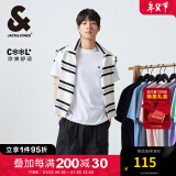 杰克·琼斯（JACK&JONES）25年男装T恤男夏季T恤舒适男士短袖清凉多色上衣纯色水洗不易走形 A01本白色 XL