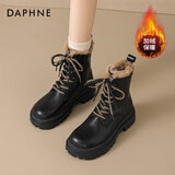 达芙妮雪地靴女2025新款东北加绒加厚马丁靴保暖棉鞋女外穿冬季女鞋