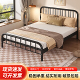 L&S床铁艺床铁架床时尚双人床现代简约卧室出租房宿舍床板床铺 YC18 2*1.5米+直板5cm椰棕床垫