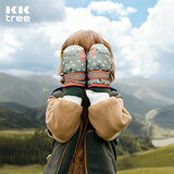 Kocotreekk树儿童手套保暖加绒防水幼童连指手套玩雪手套冬季卡通苔原青S