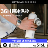 REVOMAX保温杯大容量锐虎男士女士高颜值水杯瑞虎无螺纹车载不锈钢保冷杯 【316L内胆】动感白592ml