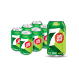 百事可乐 7喜 七喜7up 柠檬味 碳酸饮料 330ml*6听 百事出品