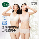 松山棉店小棉花内衣女养护文胸薄款大码无钢圈舒适大胸显小显瘦胸罩 【新款】水粉色 XL (B85/C85/D80)