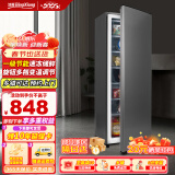 冰熊（BINGXIONG）立式冰柜家用小型冷冻速冻母乳储存商用抽屉式小冷柜节能省电冰箱 128L 暗灰【六抽屉单冷】