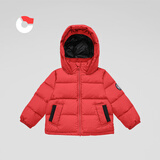 保姆鹅 儿童羽绒服宝宝短款加厚白鸭绒外套男童女童保暖防风冬[NG2637] 新年红 130
