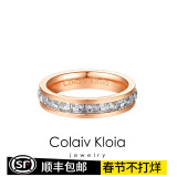 Colaivkloia满天星戒指女玫瑰金色对戒情侣戒指时尚指环七夕情人节生日礼物送 T1ck0326新玫瑰金色满天星 美码7号