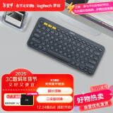 罗技（Logitech）时尚系列 K380 键盘 蓝牙办公键盘 无线键盘 女友 便携超薄键盘 笔记本键盘 黑灰色