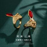 奥特曼艾斯变身器狮子之瞳戒指动漫雷欧戒指男士韩版纯银时尚个性 雷欧升级款不容易掉色