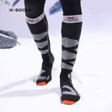 X-SOCKS袜子控制者男女专业运动滑雪袜长筒袜保暖压缩袜足球 混合煤灰/混合石灰 39-41