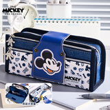 迪士尼（Disney）小学生笔袋 大容量收纳袋/铅笔袋/文具盒 潮玩牛仔文具袋儿童学习用品 米奇深蓝A83304-M1