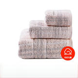 多样屋（TAYOHYA）毛巾5A抗菌新疆棉100%纯棉浴巾全棉洗脸巾高克重加厚柔软不掉毛 满格粉色 1条 145g 面巾一条