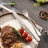 彩致（CAIZHI）不锈钢牛排刀叉西餐餐具304叉子410餐刀2件套切牛扒套装 CZ8744