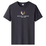 宾宇兄弟夏装新款纯棉短袖男T恤韩版修身半袖大码体恤潮流上衣服 T5154铁灰色 2XL (建议150-165斤 )