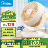 美的（Midea）【小型风扇】轻音台式桌面空气循环扇家用柔风电风扇宿舍办公迷你台扇落地扇空调伴侣 GAF18AD