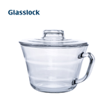 Glasslock 韩国进口钢化玻璃保鲜盒冰箱收纳饭盒硅胶圈色随机 钢化玻璃盖碗705ml(微波款