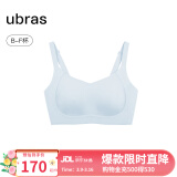 ubras侧收大杯背勾文胸收副乳内衣女大胸显小防下垂无钢圈胸罩粉底液 可调肩带-涟漪蓝色 2XL (90B/90C/90D)