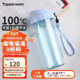 特百惠（Tupperware）茶韵500ML塑料杯 男女学生便携办公用水杯子大容量双饮口 冰水蓝