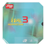 红双喜（DHS）狂飙3省套蓝海绵NEO普狂三狂飚尼奥乒乓球胶皮球拍反胶套胶粘性 NEO 狂飚3 黑色 39度 2.15