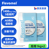 脱脂成人奶粉高钙青少年学生中老年牛奶粉家庭装 1KG*2袋