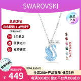 施华洛世奇（SWAROVSKI）渐变色蓝天鹅项链女士首饰饰品锁骨链 生日新年情人节礼物送女友 【新品】蓝色小号 5680422