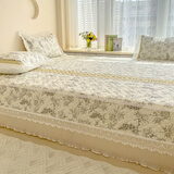 睡寐家纺韩式全棉榻榻米床盖纯棉加厚大号东北大炕单夹棉火炕裙炕盖可定制 水墨画【全棉面料 反面防滑设计】 210cm*200cm +40cm下摆【单床盖】