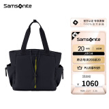 新秀丽（Samsonite）运动百搭包包女包手提包女士托特包斜挎大容量黑色单肩包QX1礼物