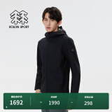 KOLON SPORT/可隆针织夹克 男子户外运动防泼水气夹克- LHJK4AN161-BK 黑色 XL 180/100A