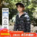 迪士尼（DISNEY）男童轻薄羽绒服耐脏油污90白鸭绒儿中大童衣服24冬DB431KE09黑120