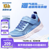 Skechers斯凯奇童鞋儿童运动鞋新款夏季易弯折男女童透气网鞋319300L 男童/浅蓝色/LTBL 37