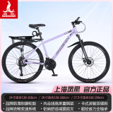 凤凰（PHOENIX） 上海凤凰山地自行车成人男士女式学生变速宽胎越野赛车公路单车 【顺丰】钢架辐条轮紫95%免安装 26寸24速【全轴承+礼包】