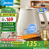 美的（Midea）【国家补贴】电热水壶烧水壶 1.8升大容量电水壶母婴级316L不锈钢保温一体全自动恒温壶养生SH60-Q