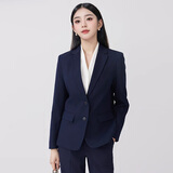 特洛曼职业装女装套装西装外套女长袖两粒扣免烫正装面试OL西服
