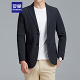 罗蒙（ROMON）西服男士四季休闲小西装商务单西上衣职业正装外套2322黑色L