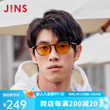 睛姿（JINS）防蓝光眼镜男女圆框NIGHT SCREEN镜片TR90轻量护目镜FPC17S251 97 黑色磨砂