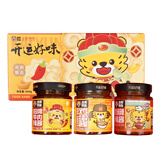 虎邦X京觅联合开运好味礼盒600g 牛肉鸡蛋小米辣辣酱下饭酱拌饭蘸料
