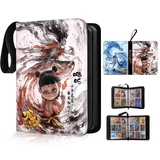 芷彧哪吒卡册魔童闹海四宫格活页收藏册皮质卡牌收集册卡套卡片收纳册 哪吒-四宫格【50张内页_400卡位】