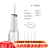 松下（Panasonic）电动冲牙器便携式洗牙器家用牙结石牙齿清洁水牙线牙科正畸 皓月白[进口电机]标配