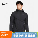 耐克（NIKE）男子 JACKET 运动 休闲连帽夹克 FB7541-010/黑色 L