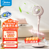 美的（Midea）空气循环扇 电风扇家用落地扇立式节能风扇轻音低噪大风量转页扇卧室宿舍台式摇头小型电扇 【AI智能语音遥控】FGA24THR