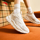 安踏不羁休闲鞋女鞋秋季网面厚底增高轻质百搭男女同款跑步鞋运动鞋子