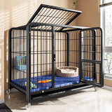 波奇多 升级方管狗笼子96*63*82cm带厕所 家用室内外金毛拉布拉多宠物笼