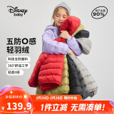 迪士尼（DISNEY）女童轻薄羽绒服耐脏油污90白鸭绒儿中大童衣服24冬DB431KE05紫130