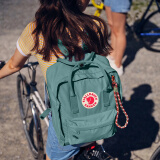 FJALLRAVEN北极狐双肩包女休闲大容量背包男书包高中生23510-664霜绿色16L