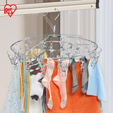 爱丽思（IRIS）晾衣夹子不锈钢晾晒夹晾衣架爱丽丝晒袜子架阳台吊式防风挂 20个夹子(圆形)